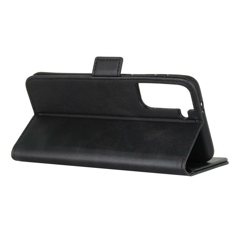 Läderfodral Samsung Galaxy S21 5G Folio-fodral Dubbel Klaff