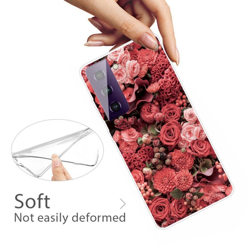 Mobilskal Samsung Galaxy S21 5G Intensiva Blommor