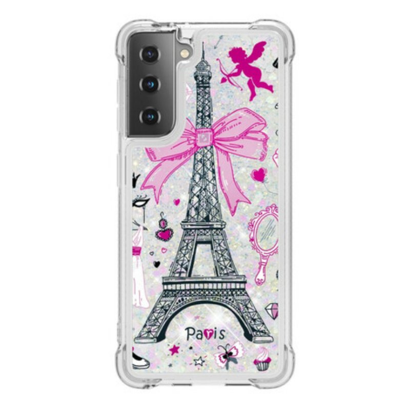 Skal Samsung Galaxy S21 5G Eiffeltornets Paljetter