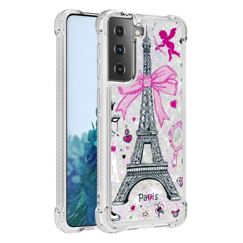 Skal Samsung Galaxy S21 5G Eiffeltornets Paljetter