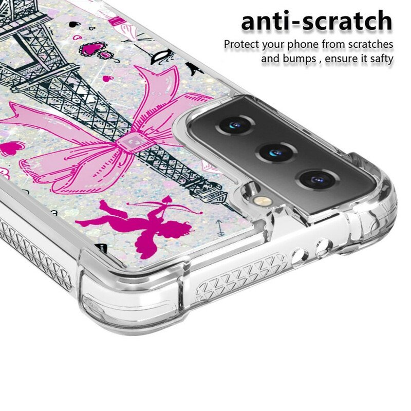 Skal Samsung Galaxy S21 5G Eiffeltornets Paljetter