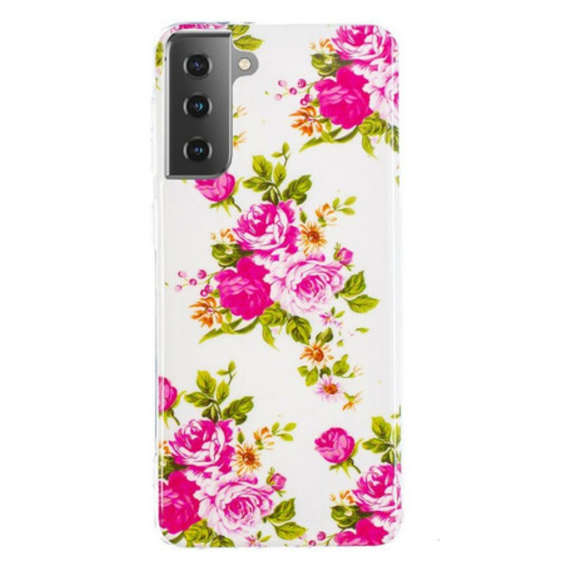 Skal Samsung Galaxy S21 5G Fluorescerande Liberty Flowers