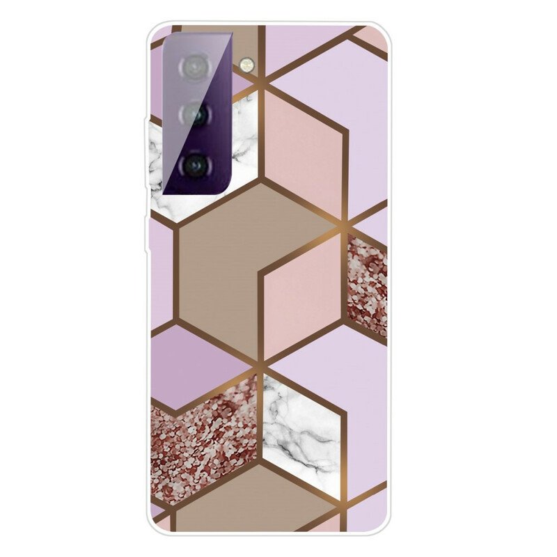Skal Samsung Galaxy S21 5G Geometrisk Marmor