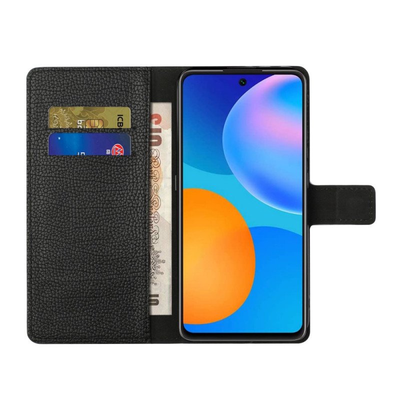 Fodral Poco M4 Pro 5G Litchi Grain Läder Effekt