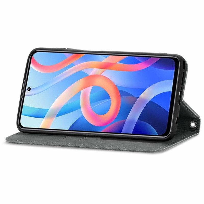 Folio-fodral Poco M4 Pro 5G Läderfodral Klassisk Skin-touch
