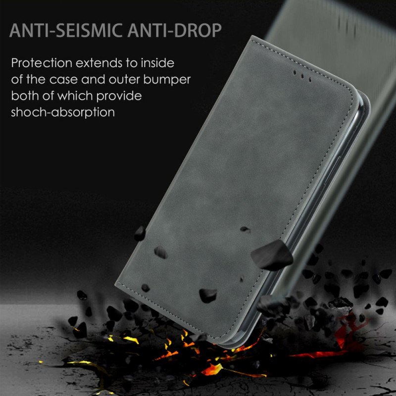 Folio-fodral Poco M4 Pro 5G Läderfodral Klassisk Skin-touch