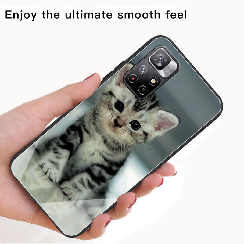 Skal Poco M4 Pro 5G Kattunge Härdat Glas