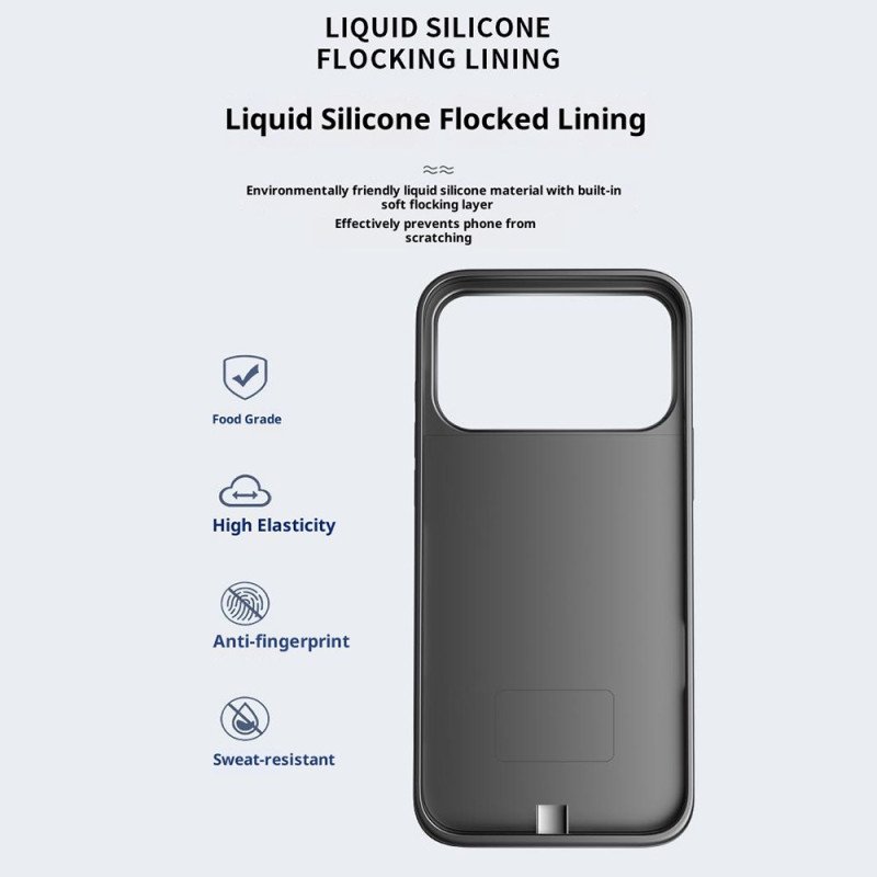 5000mah Externt Batterifodral För iPhone 17 Pro Med Inbyggt Stativ