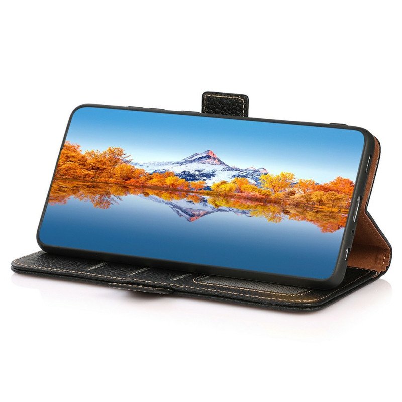 Fodral iPhone 17 Pro Khazneh Texturerat Läder Med Rfid-skydd