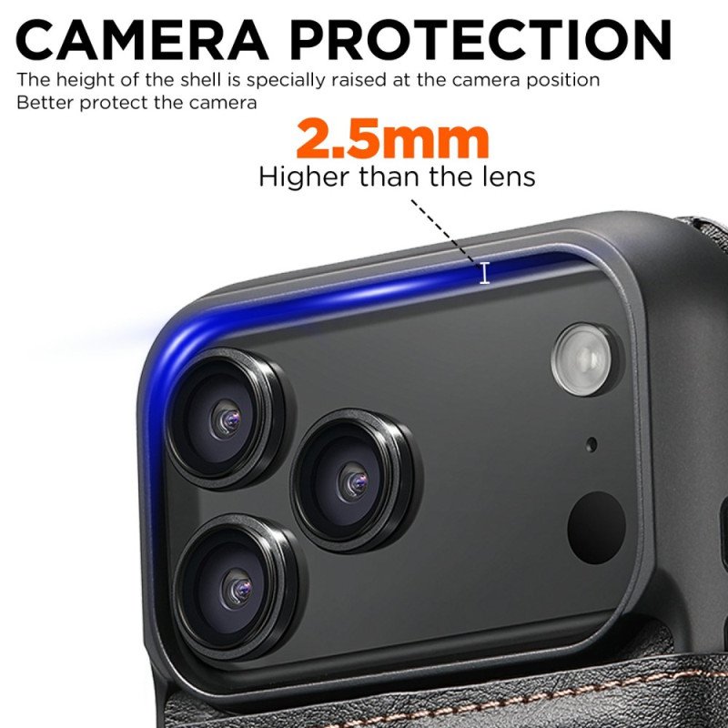 Fodral iPhone 17 Pro Magnetisk Med Retro Avtagbart Fodral