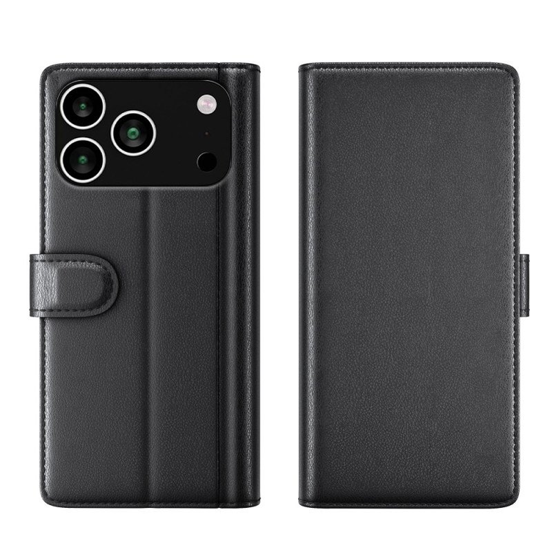 Fodral iPhone 17 Pro Plånbok I Äkta Läder