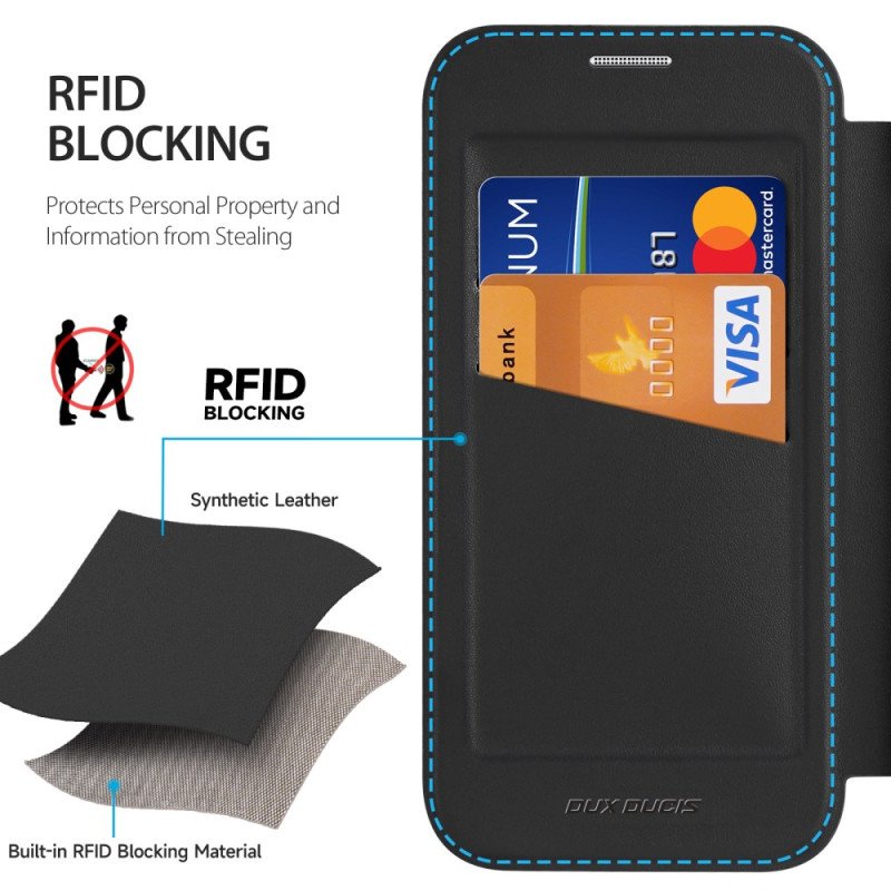 Folio-fodral iPhone 17 Pro Dux Ducis X Pro-seriens Skal