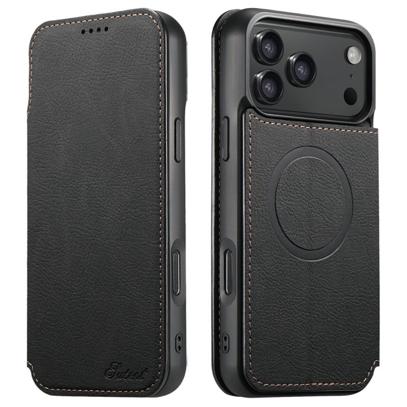 Folio-fodral iPhone 17 Pro Telefonfodral Magsafe-kompatibel Vintage-design