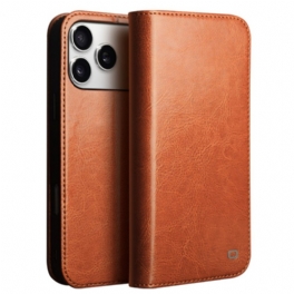 Folio-fodral iPhone 17 Pro Telefonfodral Vintage Qialino