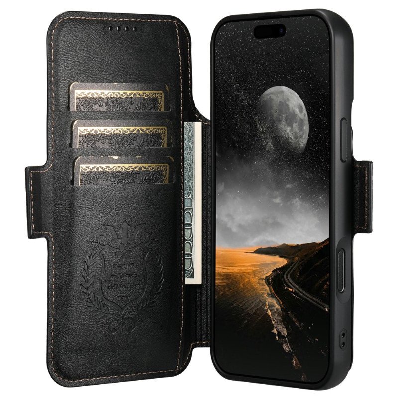 Läderfodral iPhone 17 Pro Telefonfodral Magsafe Tvåfärgat Avtagbart Fodral