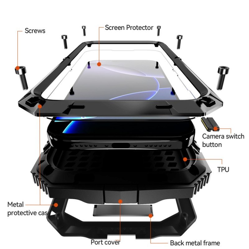 Skal För iPhone 17 Pro R-just Fullständigt Skydd