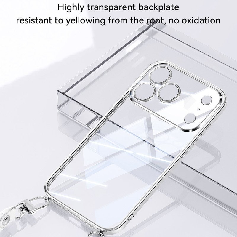 Skal För iPhone 17 Pro Transparent Med Handledsrem