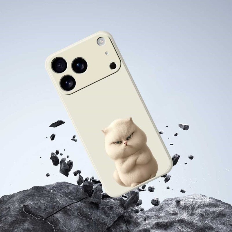 Skal iPhone 17 Pro Flytande Silikon Med Arg Katt