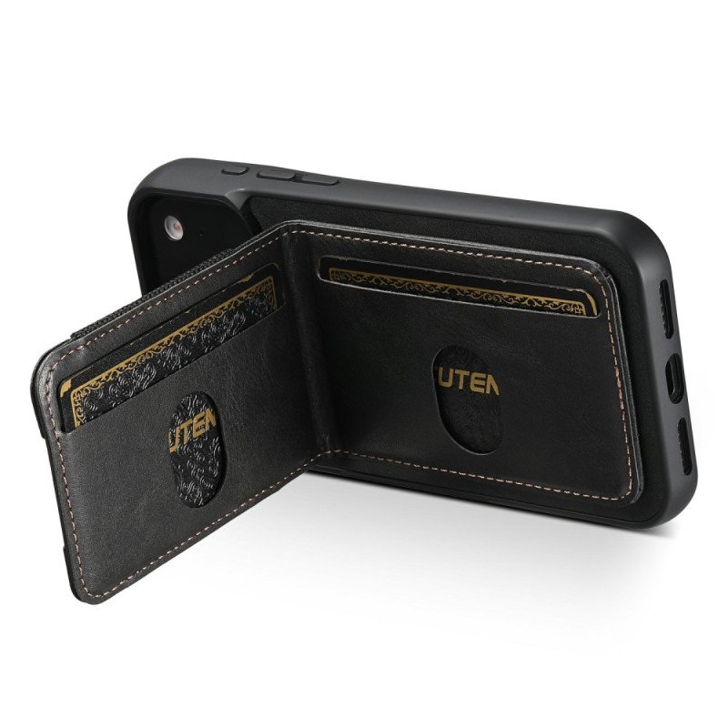 Skal iPhone 17 Pro Korthållare I Vaxat Läder