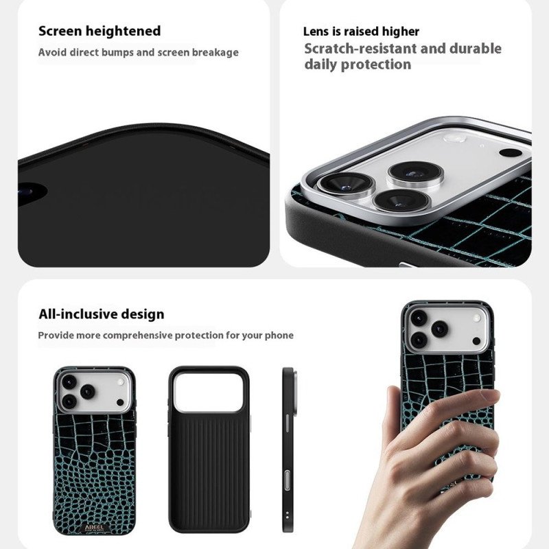 Skal iPhone 17 Pro Magsafe-kompatibel Krokodileffekt Abeel