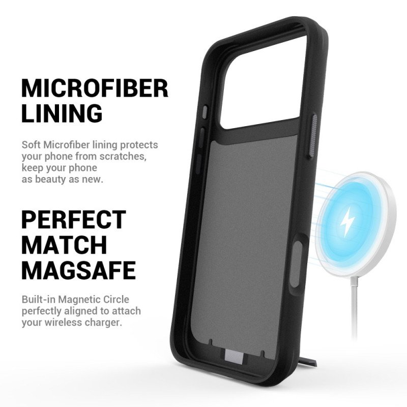 Skal iPhone 17 Pro Magsafe Kompatibel Med Inbyggt Stativ