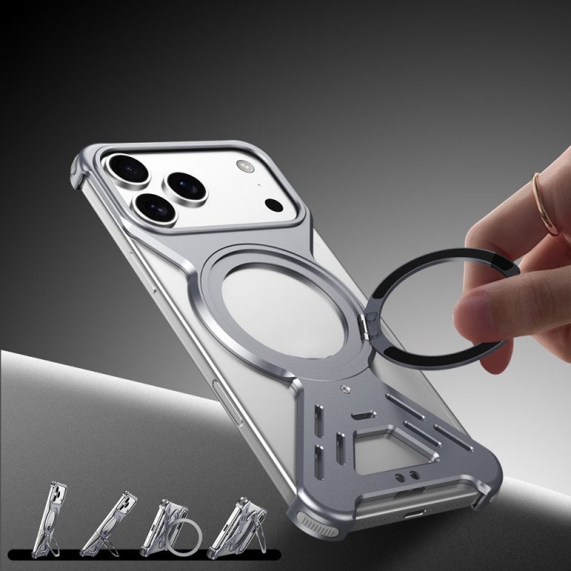 Skal iPhone 17 Pro Magsafe-stötfångare Med Roterande Stativ