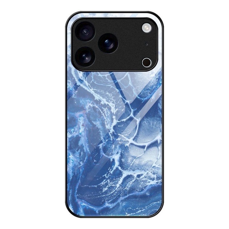 Skal iPhone 17 Pro Marmorerat Härdat Glas