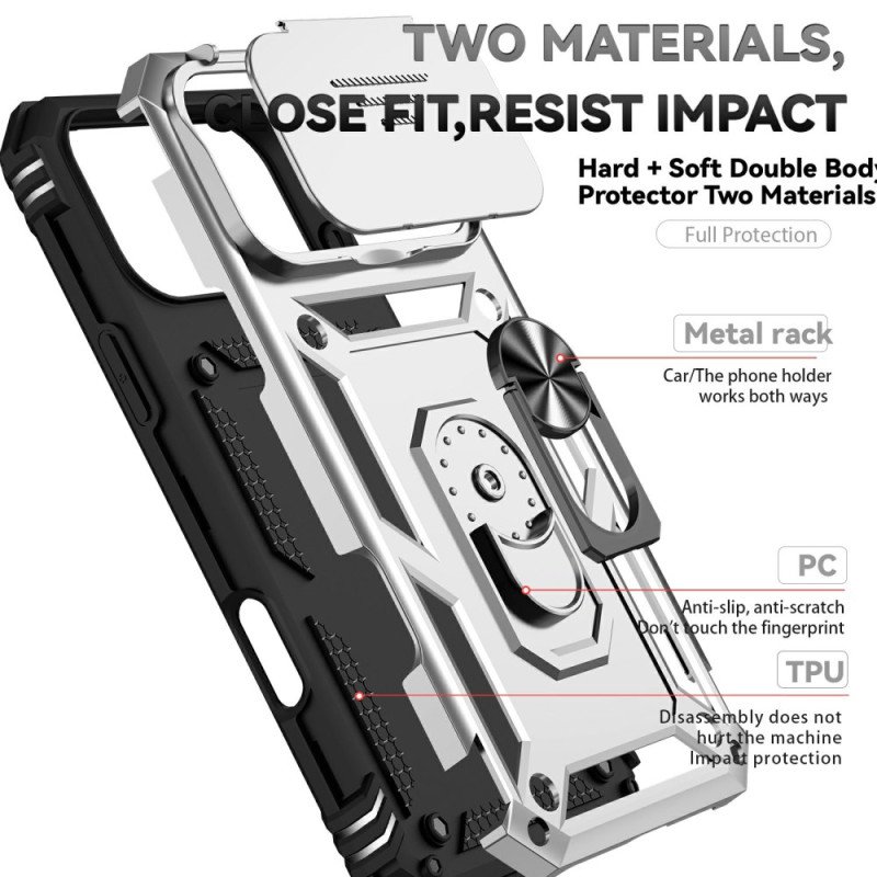 Skal iPhone 17 Pro Robust Med Linsskydd Och Stativ