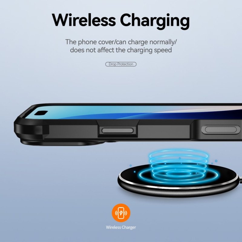 Skal iPhone 17 Pro Telefonfodral Hybrid Transparent