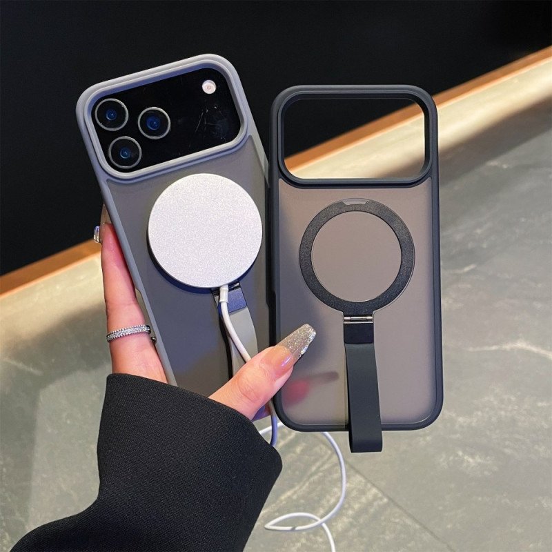 Skal iPhone 17 Pro Telefonfodral Integrerad Hållare För Rem Och Ring