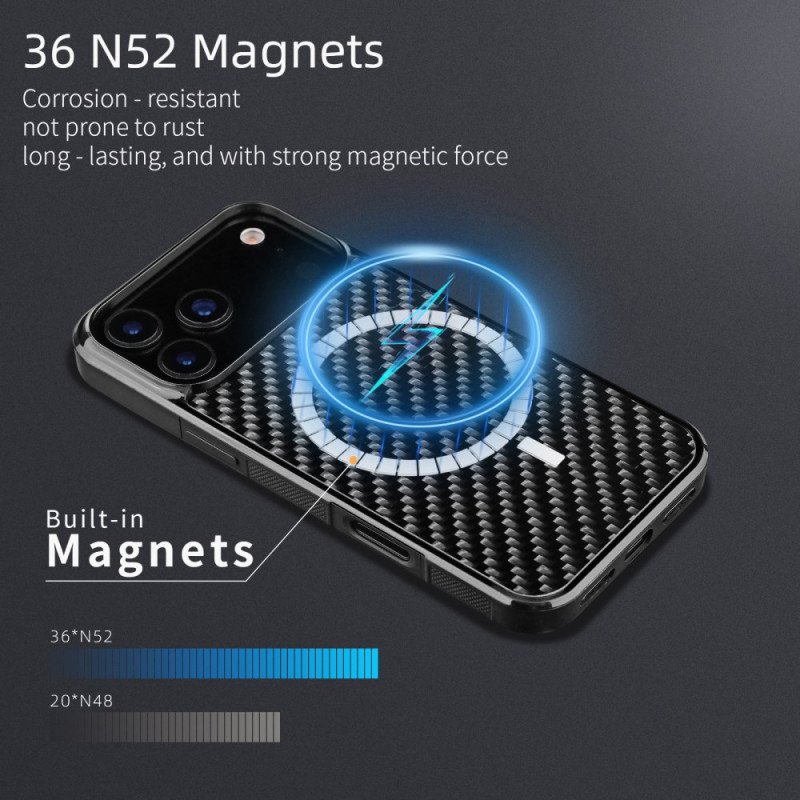 Skal iPhone 17 Pro Telefonfodral Magsafe Aramidfiber