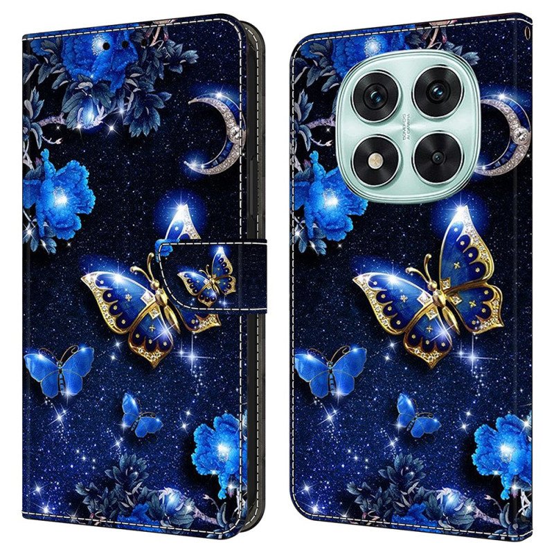 Fodral För Xiaomi Redmi Note 14 Pro 4g Glänsande Fjärilar