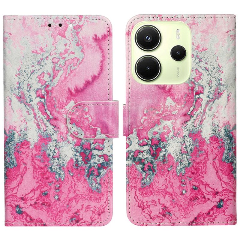 Fodral För Xiaomi Redmi Note 14 Pro 4g Rosa Marmor