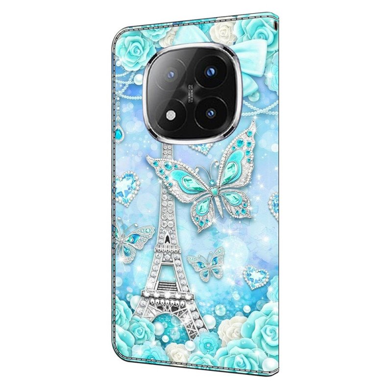 Fodral Xiaomi Redmi Note 14 Pro 4g Eiffeltornet Och Diamanter