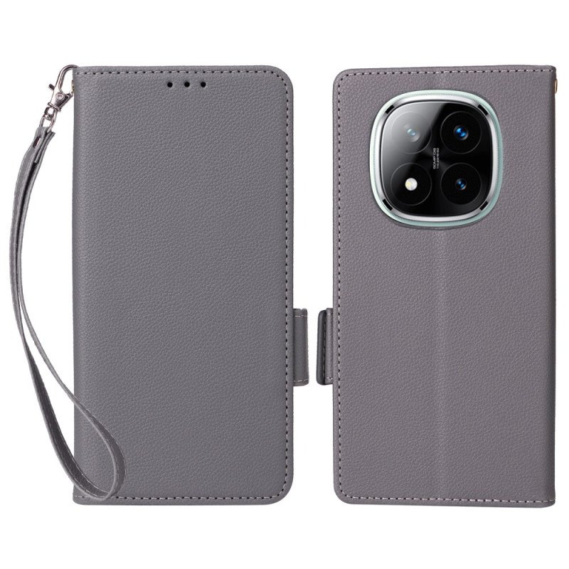 Fodral Xiaomi Redmi Note 14 Pro 4g Rem I Litchikonstläder