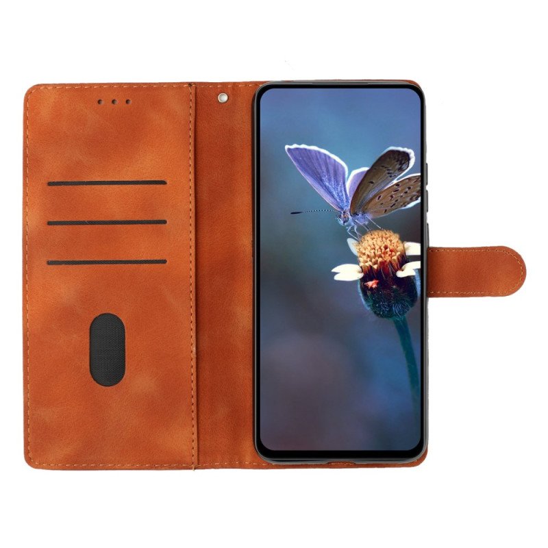 Läderskal Fodral Xiaomi Redmi Note 14 Pro 4g Blom- Och Fjärilsdesign