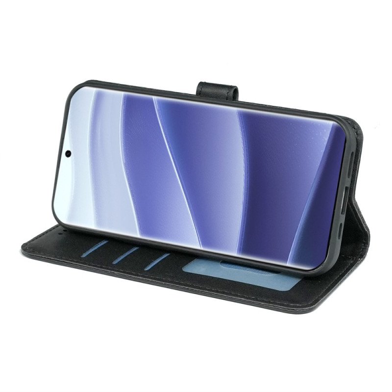 Läderskal Fodral Xiaomi Redmi Note 14 Pro 4g Kuberkant Och Rem