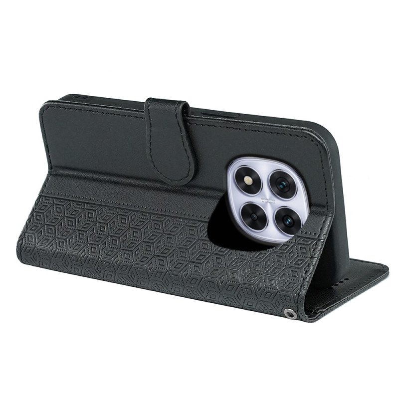 Läderskal Fodral Xiaomi Redmi Note 14 Pro 4g Kuberkant Och Rem