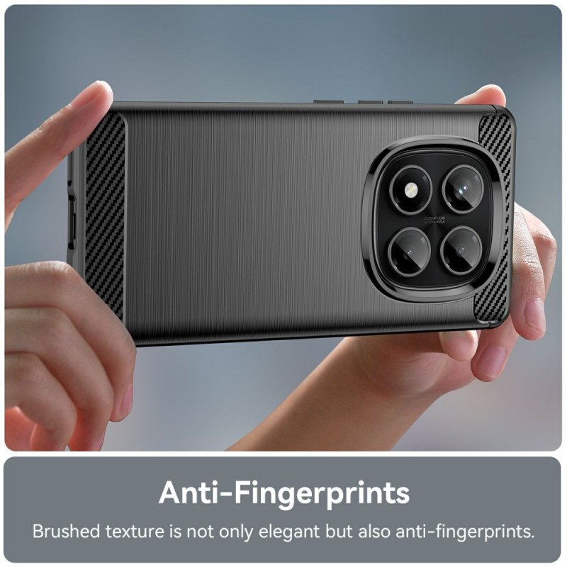 Skal Xiaomi Redmi Note 14 Pro 4g Telefonfodral Borstad Kolfiber