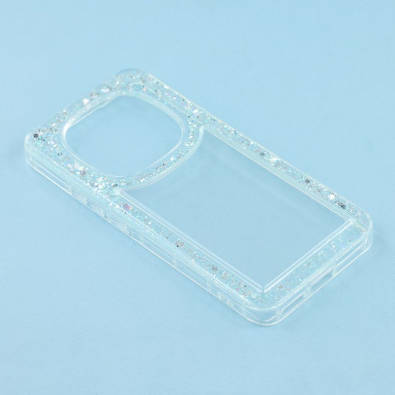 Skal Xiaomi Redmi Note 14 Pro 4g Telefonfodral Transparent Med Glitterkanter
