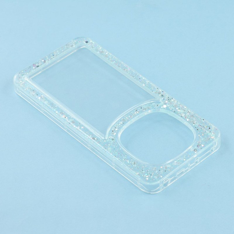Skal Xiaomi Redmi Note 14 Pro 4g Telefonfodral Transparent Med Glitterkanter