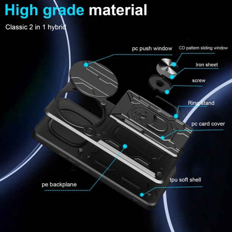 Skal Xiaomi Redmi Note 14 Pro 4g Ultratålig Med Stativ Och Linsskydd