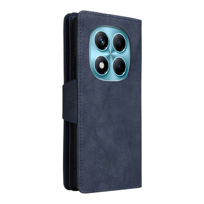 Skyddsfodral Xiaomi Redmi Note 14 Pro 4g Plånbok Med Dragkedja Och Rem