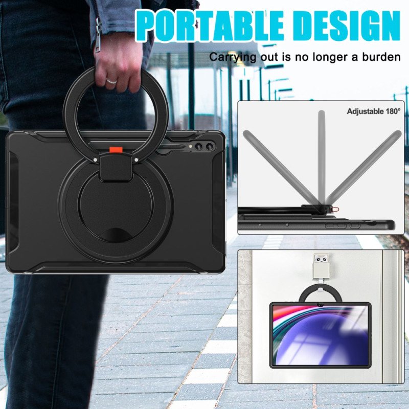 Skal För Samsung Galaxy Tab S10 Ultra Roterande Ringstativ
