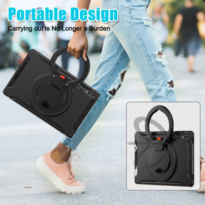 Skal För Samsung Galaxy Tab S10 Ultra Roterande Ringstativ