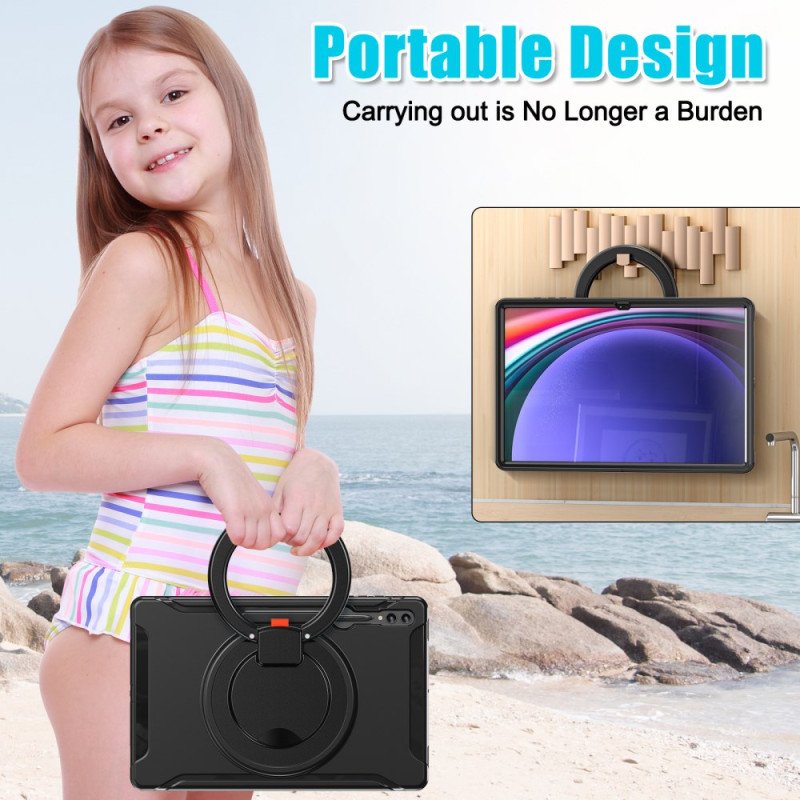 Skal För Samsung Galaxy Tab S10 Ultra Roterande Ringstativ