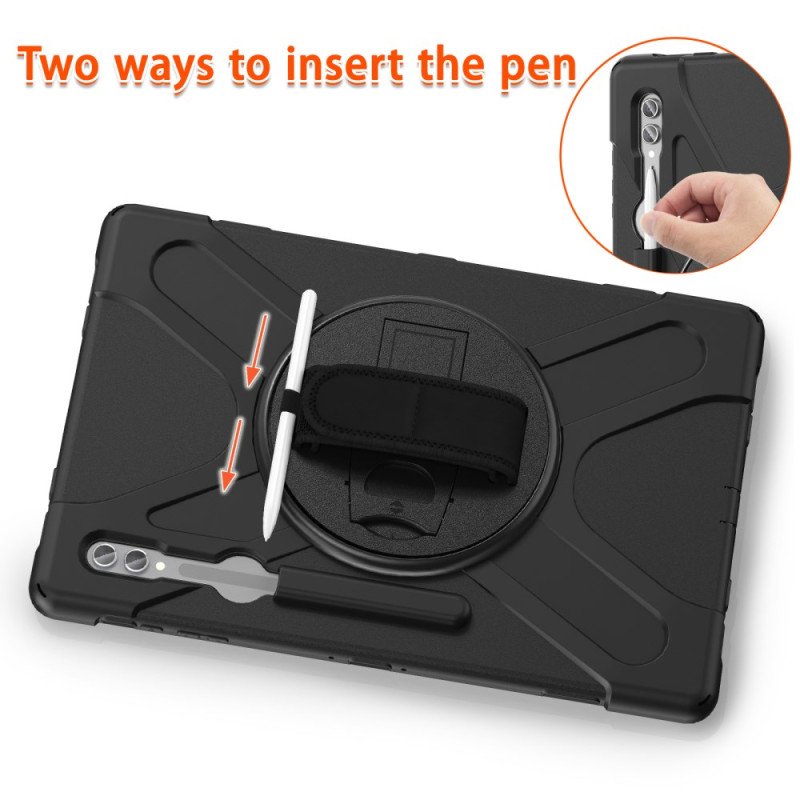 Skal Samsung Galaxy Tab S10 Ultra Trippelskyddande Rem Och Stativ