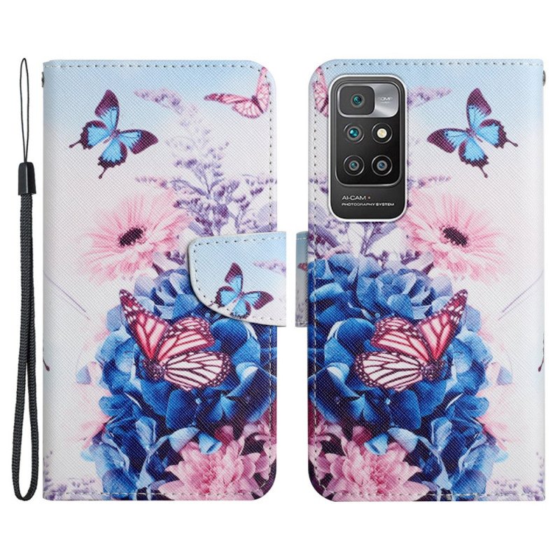 Fodral Xiaomi Redmi 10 Bukett Av Blommor Och Fjärilar