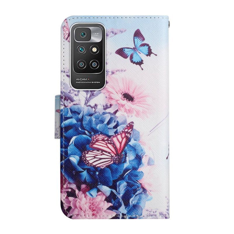 Fodral Xiaomi Redmi 10 Bukett Av Blommor Och Fjärilar
