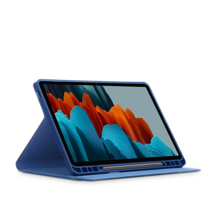 Folio-fodral Samsung Galaxy Tab S7 FE Affärslädereffekt